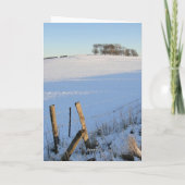 Schneesichtkarte Feiertagskarte (Rückseite)