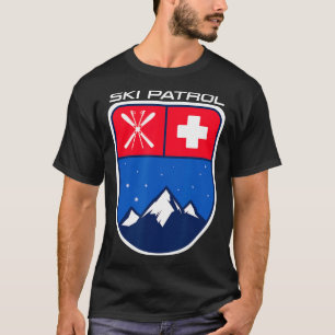 Schneeski-Skipatrouille Himmel Stangen Kreuz Berg  T-Shirt