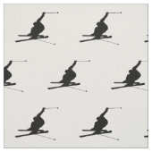 Schneeskier-Silhouette Stoff (Muster)
