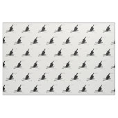 Schneeskier-Silhouette Stoff (Fat Quarter (45,7 x 55,9 cm))
