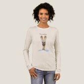 Schneeskier Weihnachten Tri-Blend Shirt (Volle Vorderseite)