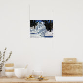Schneeskulptur, Quebec, Kanada Poster (Küche)