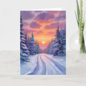 Schneesonntag | Winterliche Berglandschaft Karte (Vorderseite)