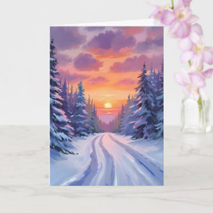 Schneesonntag Winterliche Berglandschaft Karte