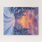 Schneesonntag | Winterliche Berglandschaft Puzzle (Horizontal)