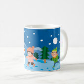 Schneespiel im Mondlicht Kaffeetasse (VorderseiteRechts)