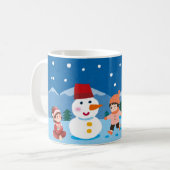 Schneespiel im Mondlicht Kaffeetasse (Vorderseite Links)