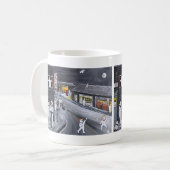 Schneestadt-Gemälde von Alfred Fox Kaffeetasse (Vorderseite Links)