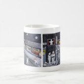 Schneestadt-Gemälde von Alfred Fox Kaffeetasse (Mittel)