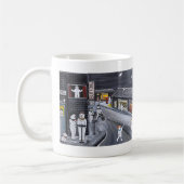 Schneestadt-Gemälde von Alfred Fox Kaffeetasse (Links)