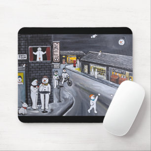 Schneestadt-Gemälde von Alfred Fox Mousepad