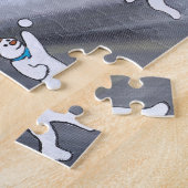 Schneestadt-Gemälde von Alfred Fox Puzzle (Seite)