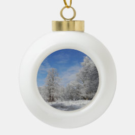 Schneestag Keramik Kugel-Ornament