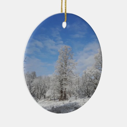 Schneestag Keramik Ornament (Rechts)