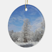 Schneestag Keramik Ornament (Links)