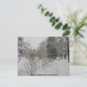 Schneestag Postkarte (Stehend Vorderseite)