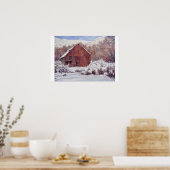 Schneestall in den Bergen - Plakat (Küche)