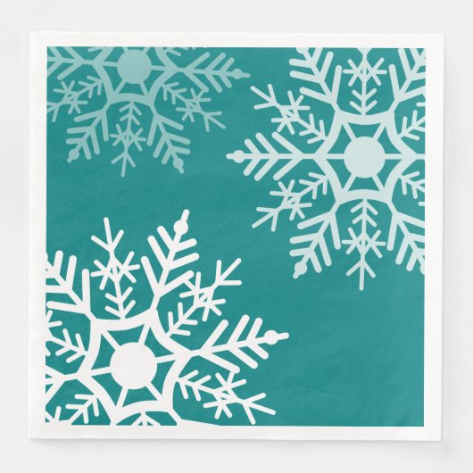 Schneestars - Weihnachten - Papier Napkin Serviette (Vorderseite)