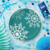 Schneestars - Weihnachten - Papierplatte Pappteller (Party)