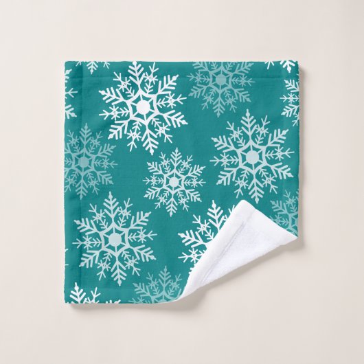 Schneestars - Weihnachtshandtuch - Set (Waschlappen)