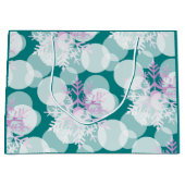 Schneestars - weiß, Aquamarin, Lila - Geschenktüte (Vorderseite)