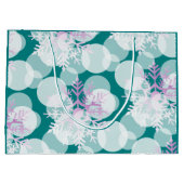 Schneestars - weiß, Aquamarin, Lila - Geschenktüte (Rückseite)