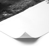 Schneestaub, frisch, schwarz und weiß poster (Ecke)