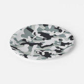 Schneestaub Pappteller (Schrägansicht)