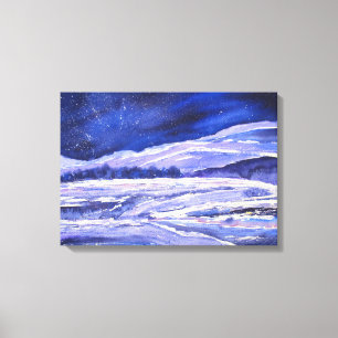 Schneestaub und Sternenstaub Leinwanddruck