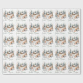 Schneestelle wie Zuhause, Weihnachten in der Bergh Geschenkpapier (Flach)