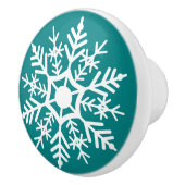 Schneestern - Druckknopf Keramikknauf (Rechts)