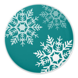 Schneestern - Druckknopf Keramikknauf