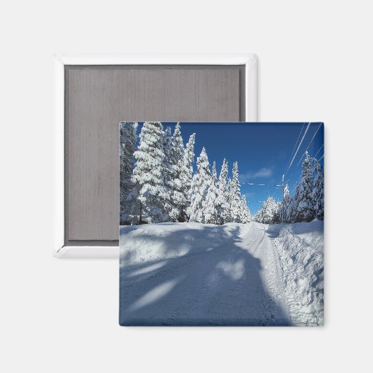 Schneestraße Magnet (Vorderseite/Rückseite)