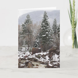 Schneestraßenkarte Feiertagskarte