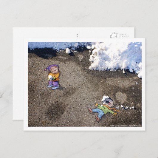 Schneestreit Postkarte (Vorne/Hinten)