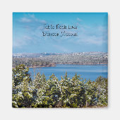 Schneesturm am Tafelrock Square Magnet (Vorne)