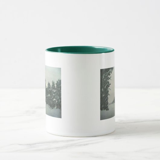 Schneesturm auf der Gunflint HinterTasse Tasse (Zentrum)