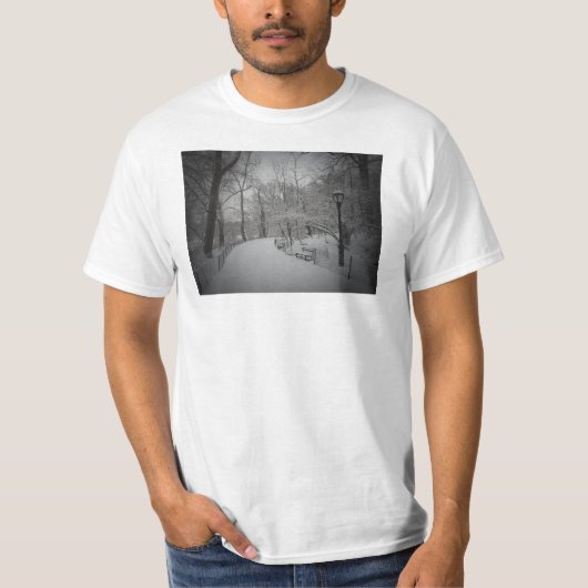 Schneesturm, Central Park, New York City T-Shirt (Vorderseite)