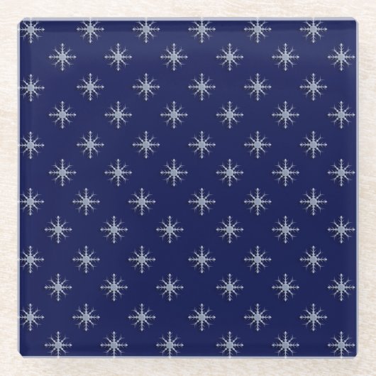 Schneesturm Glasuntersetzer (Vorderseite)