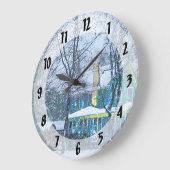 Schneesturm Große Wanduhr (Winkel)