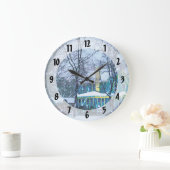 Schneesturm Große Wanduhr (Zuhause)