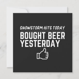 Schneesturm Hits Heute gekauft Bake gestern Karte