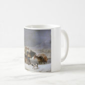Schneesturm im Winter Kaffeetasse (VorderseiteRechts)
