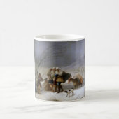 Schneesturm im Winter Kaffeetasse (Mittel)