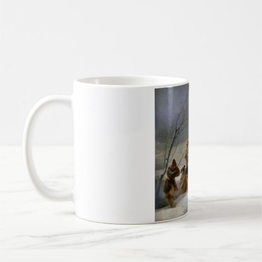 Schneesturm im Winter Kaffeetasse (Links)