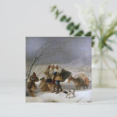 Schneesturm im Winter Karte (Stehend Vorderseite)