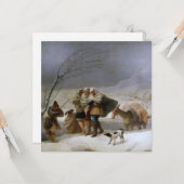 Schneesturm im Winter Karte (Vorderseite/Rückseite Beispiel)