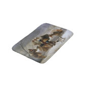 Schneesturm im Winter (von Francisco Goya) Badematte (Schrägansicht)