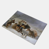 Schneesturm im Winter (von Francisco Goya) Fußmatte (Schrägansicht)