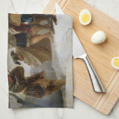 Schneesturm im Winter (von Francisco Goya) Geschirrtuch (Viertel Falte)